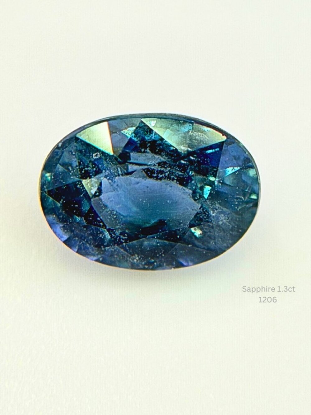 Handmade Jewelry Making Supply 1.3ct Blue Sapphire Oval Gemstone Collector Stone